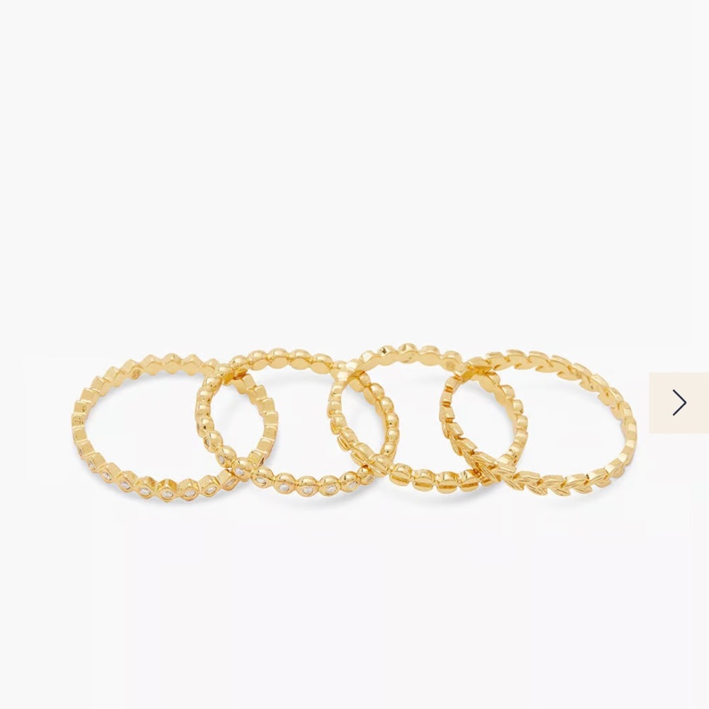 Gorjana Mini Stackable Ring set of 4 size 6